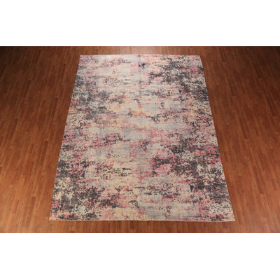 Tapis indien moderne et abstrait
