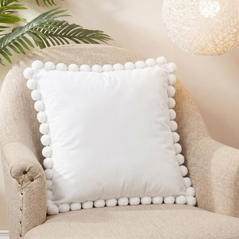 Housse de coussin Velvet Pom, Ivoire ivoire, Ne s’applique pas