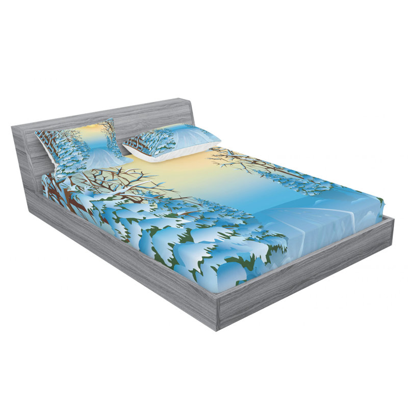 Microfiber Sheet Set, Queen Sheet Set with Fitted Sheet