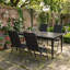 Foldable Outdoor Garden Dining Chairs, 7-Level Adjustable Reclining Backrest with Armrests-124811084