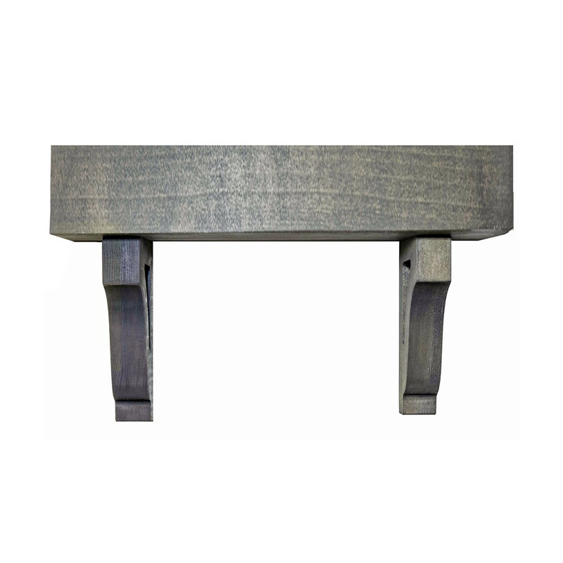 Poplar Floating Shelves W/Corbels, 14" H x 58" W x 8" D