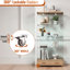 Élégant espace de rangement en verre à quatre niveaux avec assemblage rapide, 13 DEL colorées et 2 tiroirs pour les petits espaces dans une élégante vitrine de bureau à DEL, rangement verrouillable, salon, chambre à coucher-411831355