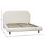 Marlene Off-White Boucle Curved Panel Headboad Platform Bed-72049363