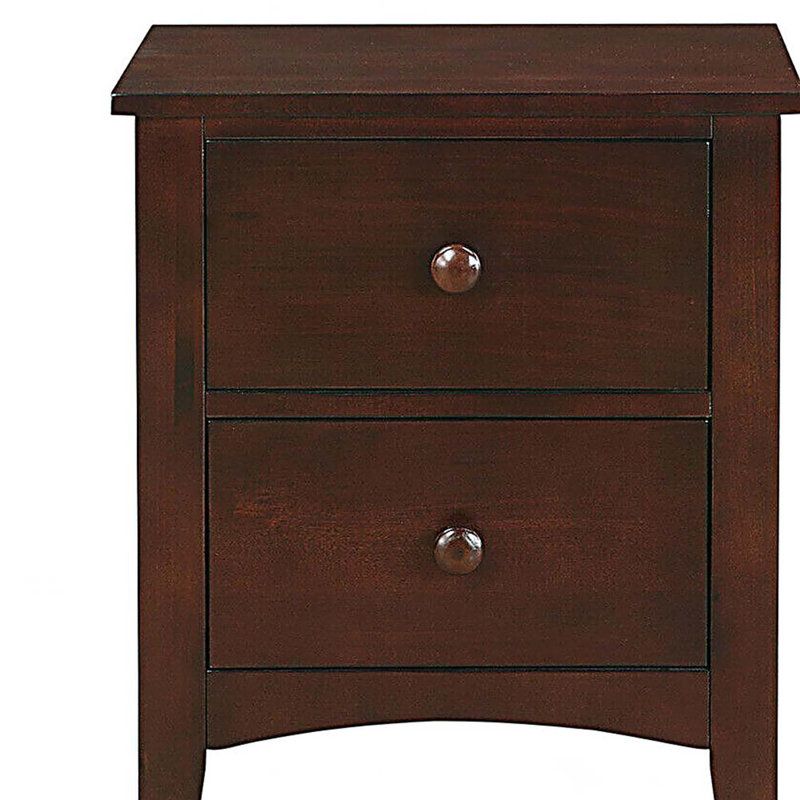 Table de chevet moderne 2 pièces, Mélange de bruns