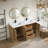 55'' Double Bathroom Vanity with Quartz Top-95144139