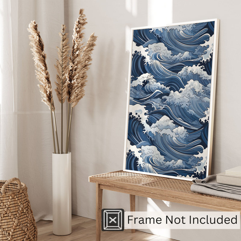 «Beach and Coastal Japanese Waves I», reproduction d'art non encadrée