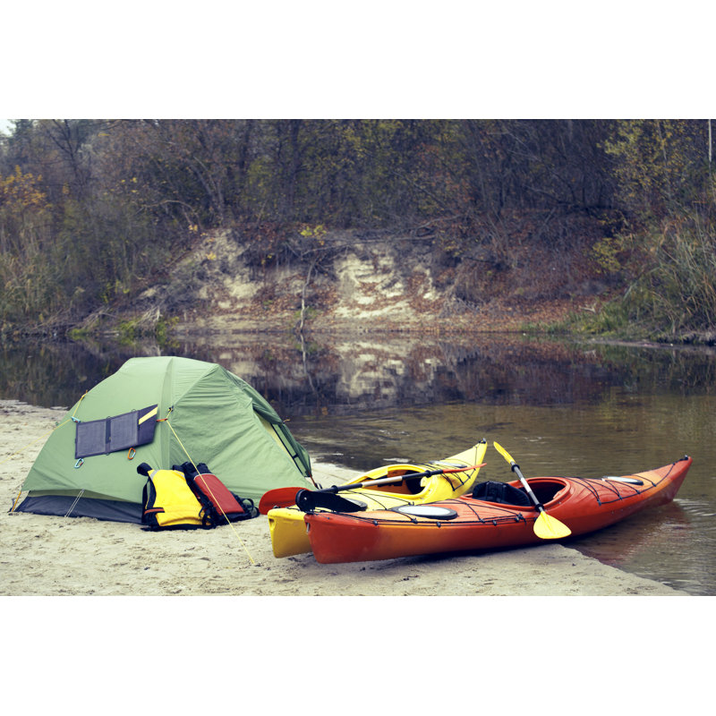 " Camping With Kayaks " by Bondariev, 24" H x 36" W  