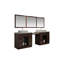 Ensemble de meuble-lavabo double 97 "avec miroir et table de maquillage Mustard