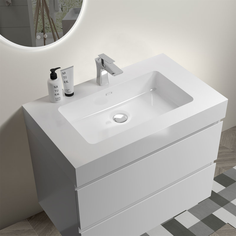 U005-Alice24-201 Meuble-lavabo avec lavabo Alice, 30", Blanc