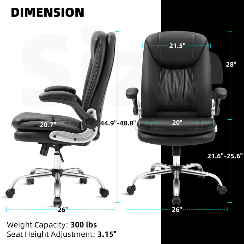 Chaise de cadre ergonomique, Noir
