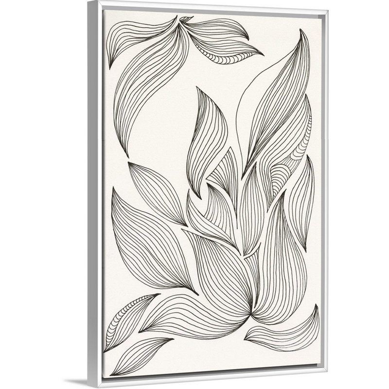 Art mural sur toile Giddy II, H 38 po x l 26 po, Toile avec cadre blanc