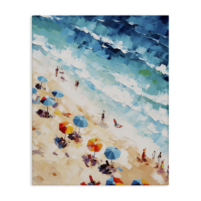  "Bold Beachgoers Hues", art mural sur toile par Arlington Prints