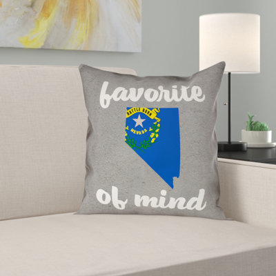 Coussin en cuir Katelyn Smith Nevada State of Mind
