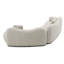 Canapé modulaire courbé minimaliste de 128 po avec coussins à dossier papillon de 52 po-258821135