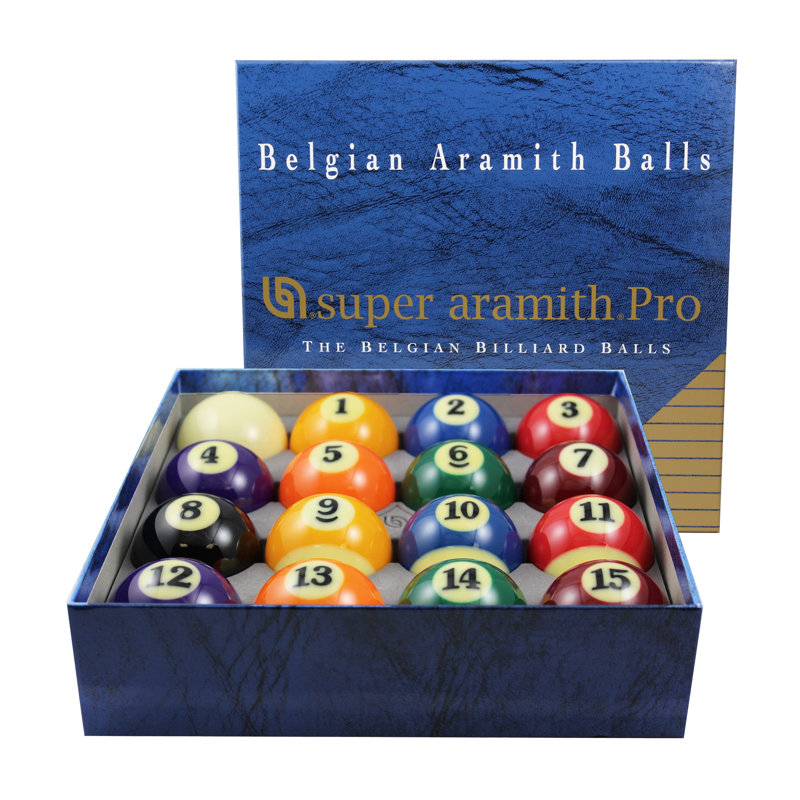Aramith Professional 16-Piece Multicolor Phenolic Resin Pool Ball Set