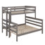 Lit simple superposé au-dessus de grand lit simple avec échelle, barrière de sécurité, peut être séparé en 2 lits