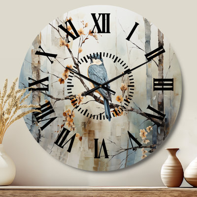 Birch Woods Ethereal Elegance III - Animals Black Face Wall Clock