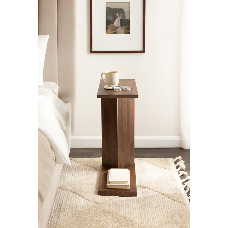 Thaxter Mango Wood C-Table for Use as TV Tray Table