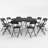 Plastic Folding Card Table with 10 Folding Chairs Set for Picnic Event Outdoor and Commercial Use-764593749-764593745