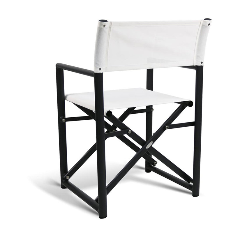 Campaign Folding Armchair, Antracite/White