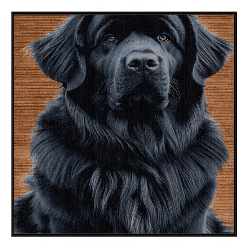  Tapis lavable pour chiens Terre-Neuve, Carré 5 pi