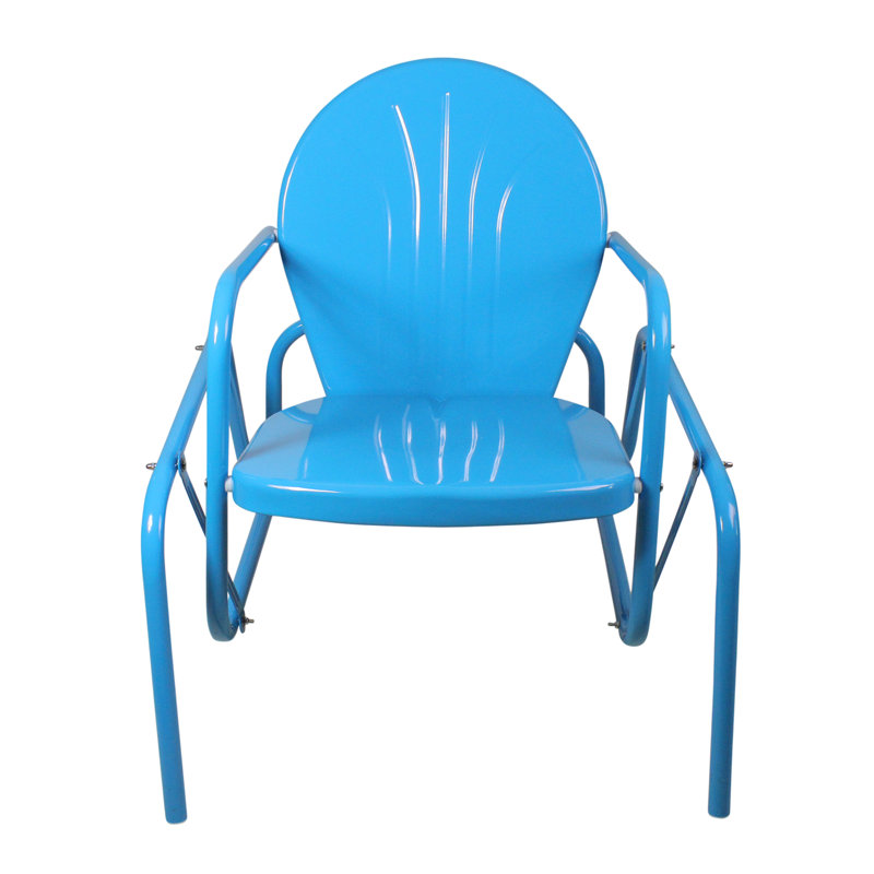Chaise de patio d'extérieur, bleu