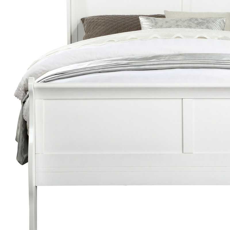 Lit simple blanc Graceful - Livré avec une commode de rangement pratique et une structure de tiroir en bois de taille combinée