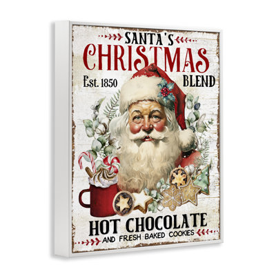 Santa's Christmas Blend White Framed Giclee Art by Creatif Belle