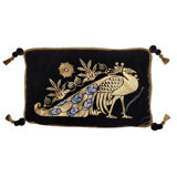 Peacock I Velvet Rectangular Pillow Cover