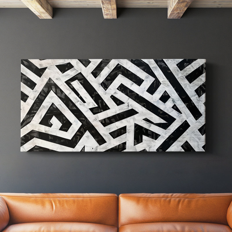 Abstract Series 1 #X-Gallery Wrapped Canvas, 16" H x 32" W