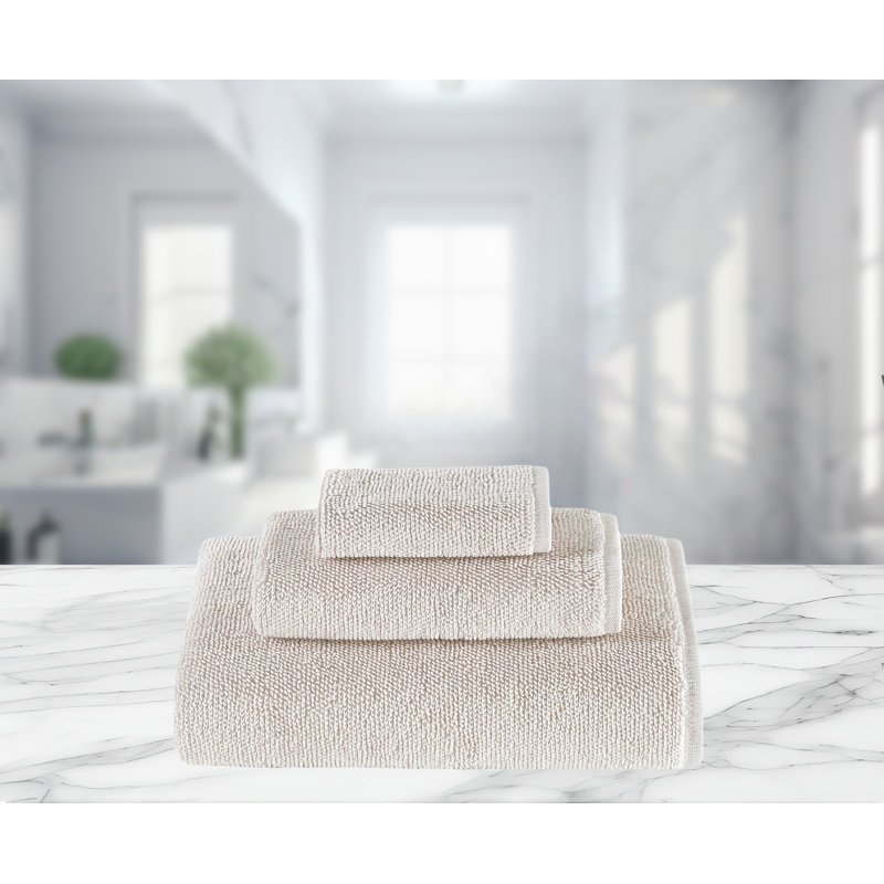  Lerins - Long Loop Cotton Towel Set, Craie