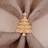 Gold Napkin Rings Set of Christmas Tree with Star for Elegant Holiday Table Decor & Christmas Gift