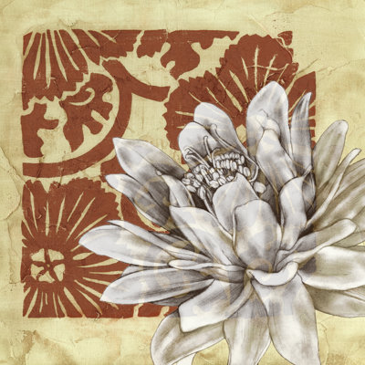 Flower Vignette I by Jennifer Goldberger - Wrapped Canvas Print