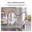 FURUISI Pull Down Single Handle Kitchen Faucet with Soap Dispenser-98472640