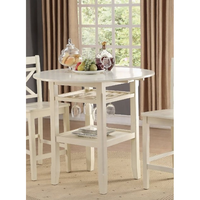 Table à hauteur de comptoir crème