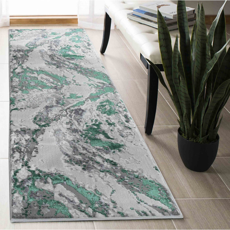 Kulas Abstract Area Rug, Runner 60 x 220cm