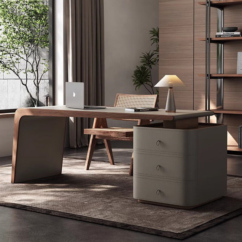 Modern minimalist style desk, 29.53" H x 62.99" W x 27.56" D