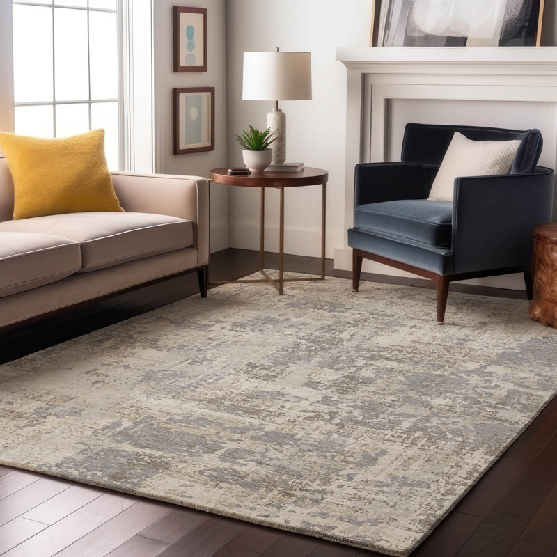Premium Machine Washable Mayfield AMF1008 Abstract Rug, Rectangle 3' x 5'