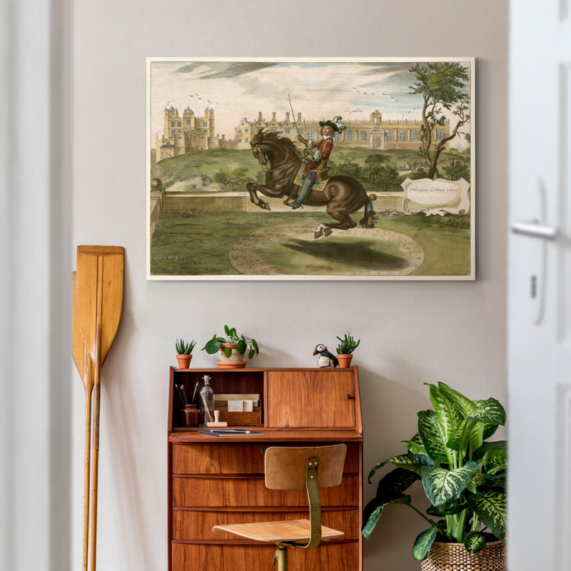 «English Horsemen II», reproduction d'art sur toile, H 36 po x l 24 po x P 1 po