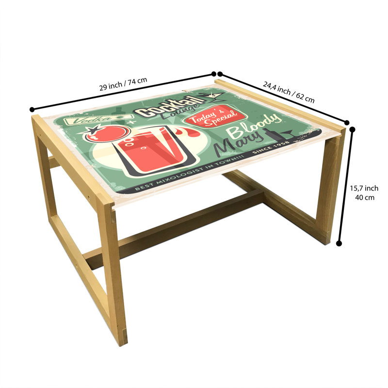Jaiyeola Sled Coffee Table, 62cm H x 74cm W x 40cm D