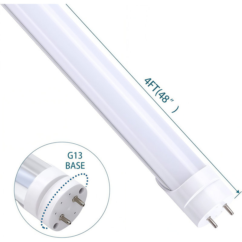 Tube DEL T8 de 120 cm (4 pieds), 18 W, 2 200 lm, 5 000 K (lumière du jour), IRC 80, culot G13 à deux broches, 120-277 V, non dimmable, lot de 10