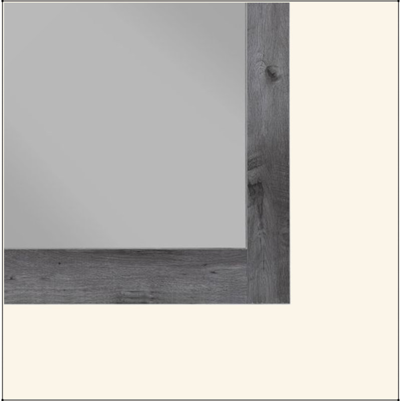 Rustic Gray Oak Finish Mirror