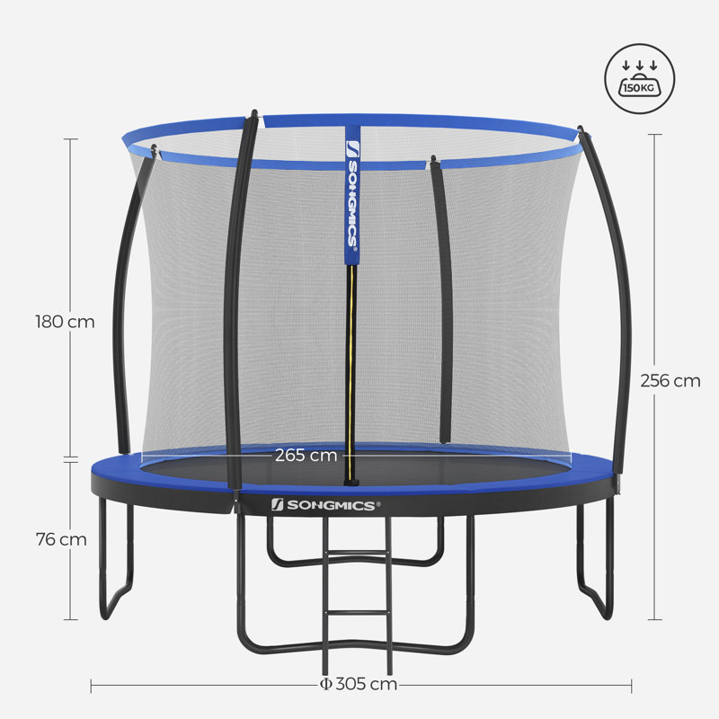 Songmics ft Round Backyard Trampoline with Safety Enclosure