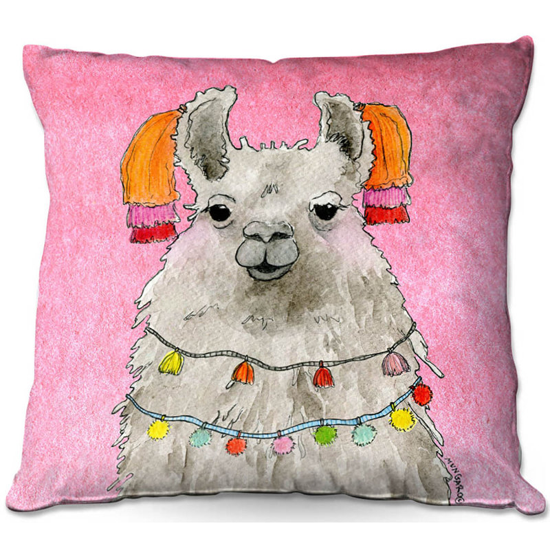  Coussin décoratif Couch Tassels, 16 po x 1 po, Rose clair