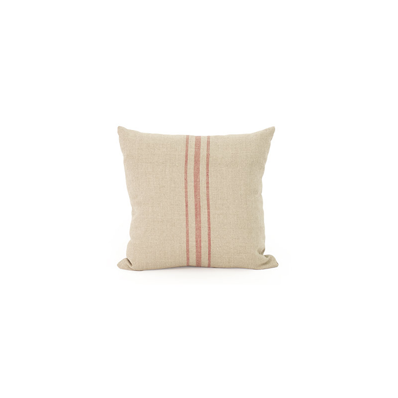 Linen Square Pillow Cover & Insert, Light Grey, 20" H x 20" W