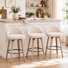 Tabourets de bar pivotants en velours Louise