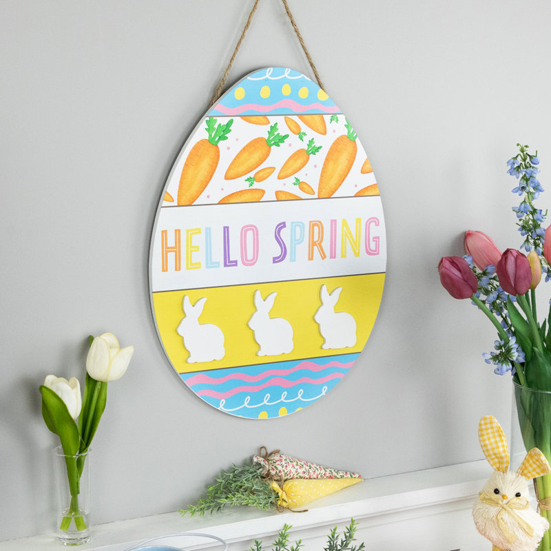 Décoration murale en bois Hello Spring