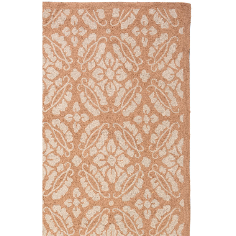 Tapis géométrique en laine crocheté à la main Baytown, Rectangle 3 pi 9 po x 5 pi 9 po