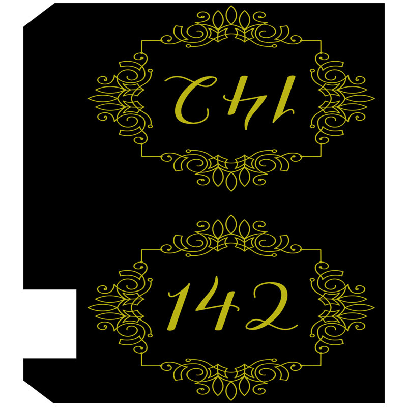 Vinyl Mailbox Cover, Gold/Black, 20.5" H x 18.25" W x 0.02" D