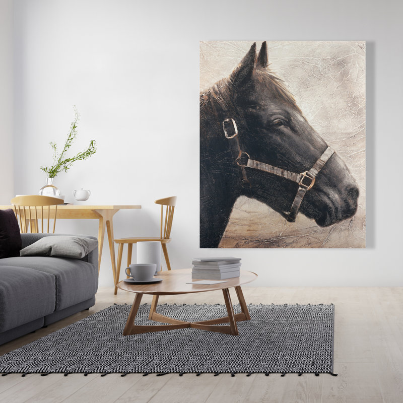 Gallopin le cheval brun, toile | Décoration de chambre animaux